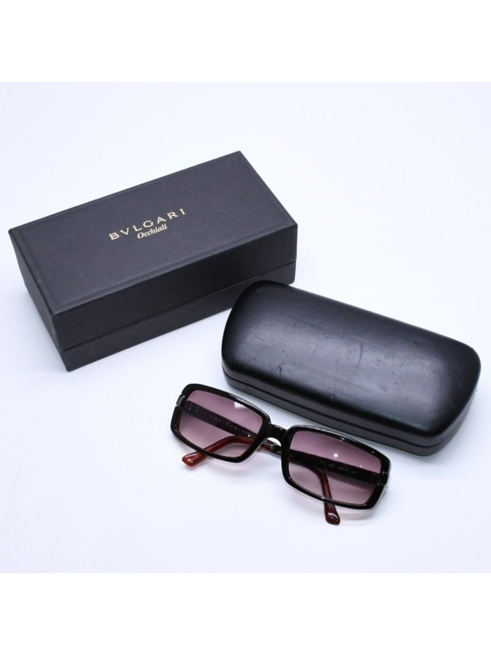 Bvlgari Sunglasses Eyewear Brown Black Silver